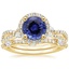 18KY Sapphire Luxe Willow Halo Diamond Bridal Set (5/8 ct. tw.), smalltop view
