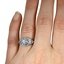 The Eda Ring, smallzoomed in top view on a hand