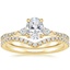 18K Yellow Gold Luxe Aria Diamond Ring (1/5 ct. tw.) with Flair Diamond Ring (1/6 ct. tw.)