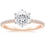 14KR Moissanite Six-Prong Luxe Ballad Diamond Ring, smalltop view