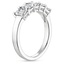 18K White Gold Emerald Five Stone Diamond Ring (1 1/2 ct. tw.), smallside view