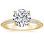 18K Yellow Gold Callista Diamond Ring, smalltop view
