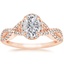 14KR Moissanite Entwined Halo Diamond Ring (1/3 ct. tw.), smalltop view