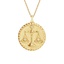 Diamond Accented Libra Zodiac Necklace 