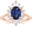 Rose Gold Sapphire Arabesque Diamond Ring (1/2 ct. tw.)