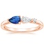 Rose Gold Diane Sapphire and Diamond Ring