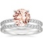 18KW Morganite Luxe Petite Shared Prong Diamond Bridal Set (3/4 ct. tw.), smalltop view