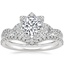 Platinum Lily Diamond Ring with Flair Diamond Ring (1/6 ct. tw.)