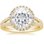 18KY Moissanite Fortuna Halo Diamond Ring (1/2 ct. tw.), smalltop view