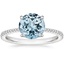 Aquamarine Cassandra Diamond Ring (1/3 ct. tw.) in 18K White Gold