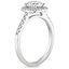 18KW Moissanite Odessa Halo Diamond Ring (1/5 ct. tw.), smalltop view