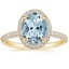 18KY Aquamarine Valencia Halo Diamond Ring (1/2 ct. tw.), smalltop view
