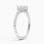 18KW Aquamarine Lyra Diamond Ring (1/4 ct. tw.), smalltop view