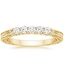 Yellow Gold Delicate Antique Scroll Five Stone Diamond Ring (1/4 ct. tw.)