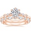 14K Rose Gold Rochelle Diamond Ring with Luxe Versailles Diamond Ring (1/2 ct. tw.)
