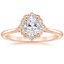 14K Rose Gold Coralie Diamond Ring, smalltop view