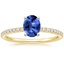 18KY Sapphire Ballad Diamond Ring (1/8 ct. tw.), smalltop view