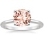 18KW Morganite Perfect Fit Solitaire Ring, smalltop view