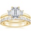 18K Yellow Gold Rhiannon Diamond Ring (1/4 ct. tw.) with Gemma Diamond Ring (1/2 ct. tw.)