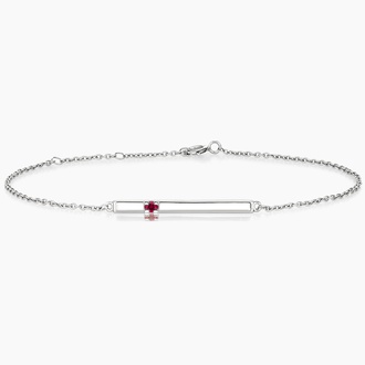 Lab Created Ruby Bar Bracelet