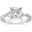 18KW Moissanite Chamise Diamond Ring (1/15 ct. tw.), smalltop view