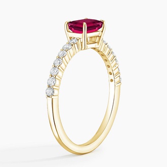 Lab Ruby and Diamond Ring