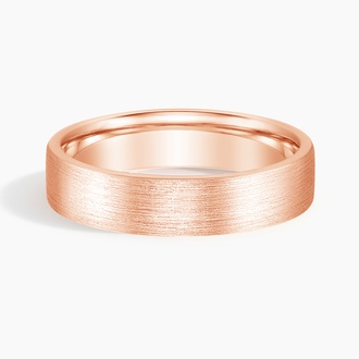 Mojave Matte 5mm Wedding Ring in 14K Rose Gold