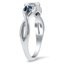 Sapphire Accented Bezel Set Diamond Ring, smallview