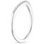 18K White Gold Petite Curved Diamond Ring (1/10 ct. tw.), smallside view