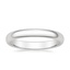 18K White Gold 3mm Comfort Fit Wedding Ring, smalltop view