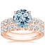 14KR Aquamarine Ellora Diamond Bridal Set, smalltop view