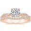 14K Rose Gold Petite Luxe Twisted Vine Diamond Ring (1/4 ct. tw.) with Petite Twisted Vine Contoured Diamond Ring (1/5 ct. tw.)