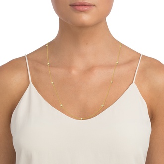 Bezel Diamond Strand Necklace (1/2 ct. tw)