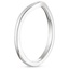 Platinum Petite Curved Wedding Ring, smallside view