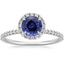 18KW Sapphire Waverly Halo Diamond Ring (1/2 ct. tw.), smalltop view