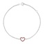 Lab Ruby Heart Bracelet 