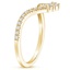18K Yellow Gold Nouveau Diamond Ring, smallside view