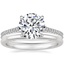 18K White Gold Luxe Lissome Diamond Ring (1/5 ct. tw.) with Petite Comfort Fit Wedding Ring