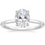 18K White Gold Lumiere Diamond Ring, smalltop view