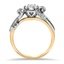Two Tone Antique Inspired Engagement Ring, smallside view