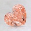 1.72 Ct. Fancy Orangy Pink Heart Lab Created Diamond