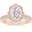 14KR Moissanite Reina Diamond Ring with Luxe Ballad Diamond Ring (1/4 ct. tw.), smalltop view