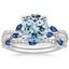 18KW Aquamarine Luxe Willow Sapphire and Diamond Bridal Set (1/4 ct. tw.), smalltop view