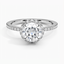 18KW Moissanite Luxe Ballad Halo Diamond Ring (1/3 ct. tw.), smalltop view