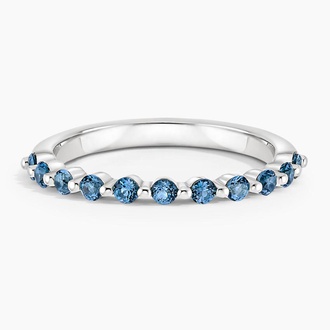 Shared Prong London Blue Topaz Gemstone Ring