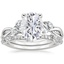 PT Moissanite Willow Diamond Ring (1/8 ct. tw.) with Luxe Willow Diamond Wedding Ring (1/5 ct. tw.), smalltop view