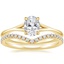 18K Yellow Gold Valetta Ring with Flair Diamond Ring (1/6 ct. tw.)