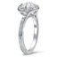 Hand Engraved Swirl Halo Diamond Ring, smallview