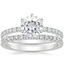 18KW Moissanite Bliss Diamond Ring (1/6 ct. tw.) with Bliss Diamond Ring (1/5 ct. tw.), smalltop view