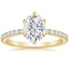 18KY Moissanite Bliss Six-Prong Diamond Ring (1/6 ct. tw.), smalltop view